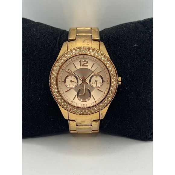 Fossil ES3590 Women's Stainless Steel Analog Rose Gold Dial Quartz Watch RU29 - Picture 1 of 11